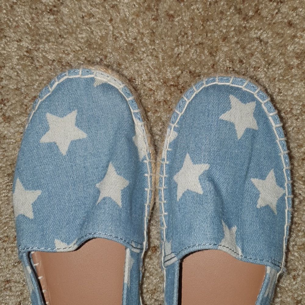 Steve Madden Talen Denim Star Espadrilles Sz 6.5 View 4